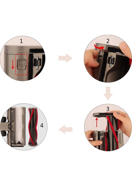 Doğrudan Tahrikli Temizleyici Kafa Türbin Fırça Zemin Aracı V7 V8 V10 V11 V15 Elektrikli Süpürge Parçaları (Yurt Dışından) fırsatları