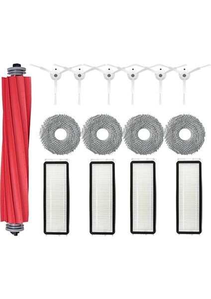 Q / P10 Robot Süpürge Yedek Parçaları Hepa Filtre Paspas Bezi Toz Torbası, Beyaz Yan Fırça (Yurt Dışından)