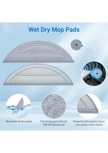 Roborock Saros 10 / S9 Maxv Ultra Robot Süpürge Aksesuarları Yedek Parçaları Ana Fırçalar Paspas Bezleri Filtreler Toz Torbaları (Yurt Dışından) fiyatları