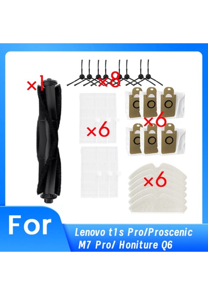 Lenovo T1S Pro/proscenic M7 Pro/honiture Q6 Elektrikli Süpürge Aksesuarları Yedek Parçaları Için 27 Parça (Yurt Dışından)