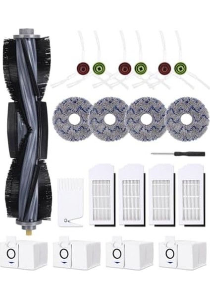 Deebot X1 Omni/x1 E Omni/x1 Turbo Elektrikli Süpürge Aksesuarları, Ana Fırça Yan Fırçalar Filtreler, Paspas, Toz Torbaları (Yurt Dışından)