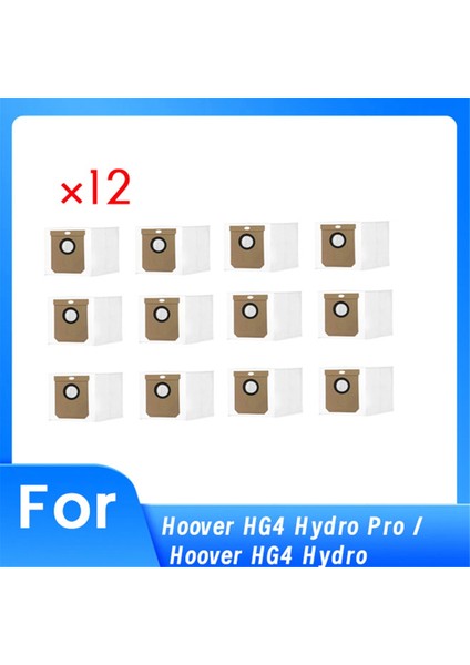 Hoover Hg4 Hydro Pro / Hoover Hg4 Hydro Süpürge Aksesuarları Için 12 Adet Toz Torbası Uzun Ömürlü ve Iyi Çalışacak Şekilde Üretilmiştir (Yurt Dışından)
