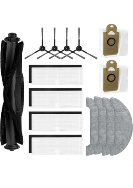 S9 Robotlu Süpürge Hepa Filtre Ana Yan Fırça Toz Torbası Paspas Bezleri Yedek Parça Kitleri (Yurt Dışından)