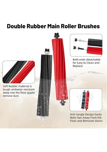 Roborock Q5 Pro/q5 Pro+,q8 Max/q8 Max+ Elektrikli Süpürge Aksesuarları Ana Yan Fırça Hepa Filtre Paspas Bezi Toz Torbaları (Yurt Dışından) modelleri