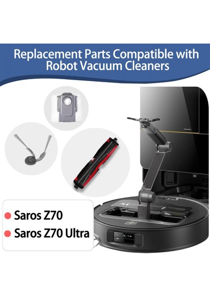 Roborock Saros Z70/SAROS Z70 Ultra Elektrikli Süpürge Yedek Parçaları Ana Yan Fırça Filtreleri Paspas Pedleri Toz Torbaları (Yurt Dışından) modelleri