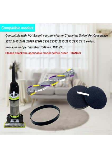 Bissell Cleanview Swivel Pet Crosswave 2252, 2486, 2488, 2489, 2253, 2254 ve 2258 Elektrikli Süpürge Için Yedek Parçalar (Yurt Dışından) modelleri