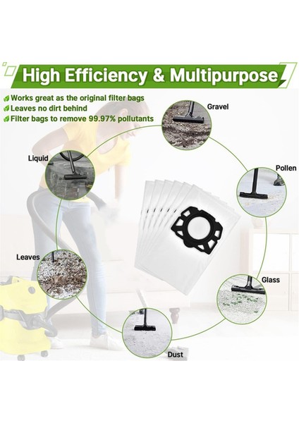 Karcher Wd2 Plus Wd3 WD3S Kfı 357 SE4001 SE4002 Ka 40 Yedek Torba Için Elektrikli Süpürge Torbası Filtresi 2.863-314.0 (Yurt Dışından) fırsatları