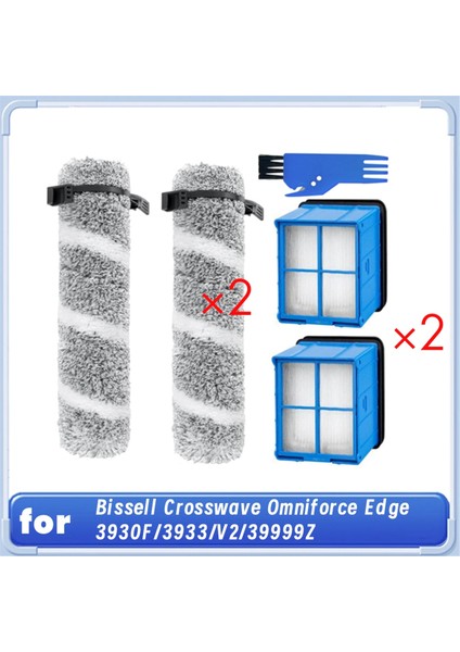 Bissell Crosswave Omniforce Edge 3930F/3933/V2/39999Z Zemin Fırçalama Makinesi Yedek Parçaları Ana Fırça ve Filtre Seti (Yurt Dışından) fiyatları