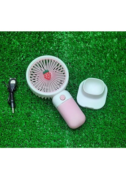 Sevimli Tasarımlı Telefon Tutuculu El Fanı