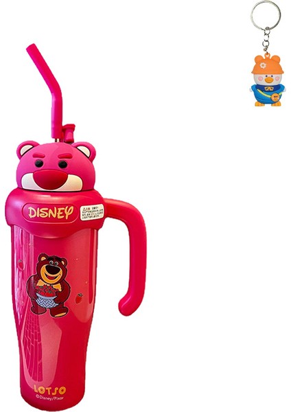 Çilek Ayı Mickey Pipetli Bardak Büyük Kapasiteli Taşınabilir Buz Kupası Öğrenci Termos Bardak (Yurt Dışından) modelleri