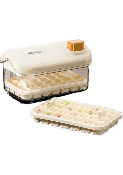 Ev Yapımı Buz Küpü Kalıbı, Tek Dokunuşla Buz Tepsisi, Kolay Çıkarılabilen Buz Tepsisi, Ev Yapımı Buz Tepsisi Kalıbı, Kapaklı Buz Saklama Kutusu (Yurt Dışından) fiyatları