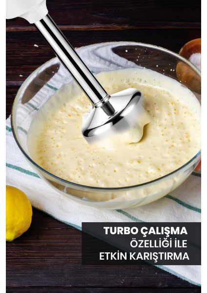 1000W Paslanmaz Çelik Turbo El Blender, Hız Ayarlı, Dayanıklı ve Şık Tasarım fırsatları