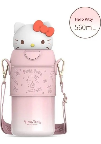 Karikatür Çocuk Su Isıtıcısı Paslanmaz Çelik Termos Bardak Kuromi Çocuk Ilkokul Öğrencisi Kız Su Bardağı Pipetli (Yurt Dışından)