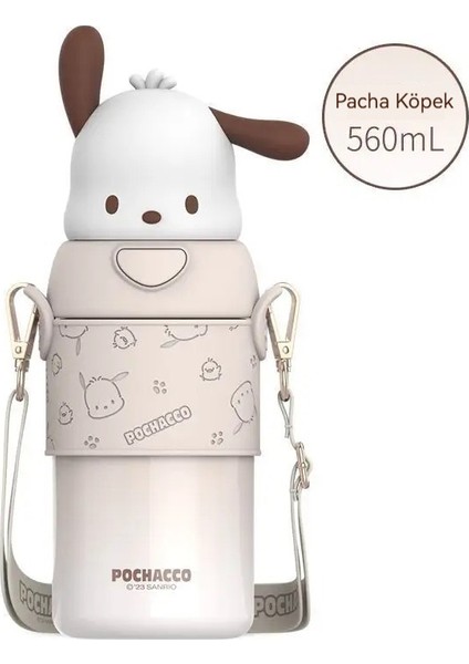 Karikatür Çocuk Su Isıtıcısı Paslanmaz Çelik Termos Bardak Kuromi Çocuk Ilkokul Öğrencisi Kız Su Bardağı Pipetli (Yurt Dışından)