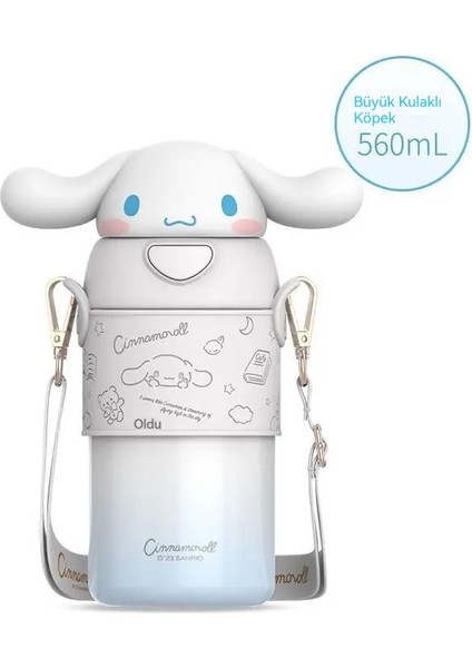 Karikatür Çocuk Su Isıtıcısı Paslanmaz Çelik Termos Bardak Kuromi Çocuk Ilkokul Öğrencisi Kız Su Bardağı Pipetli (Yurt Dışından)