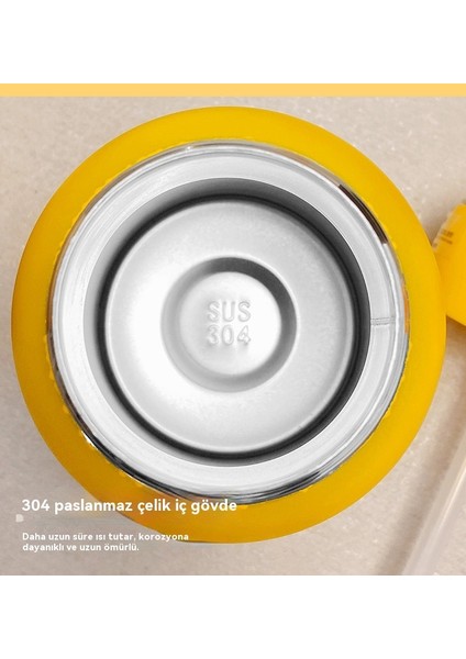 Sevimli Karikatür Küçük Sarı Ördek Pop Up Kapaklı Su Isıtıcısı, Pipetli Çocuk Termos Bardak, Paslanmaz Çelik Malzeme (Yurt Dışından) fırsatları