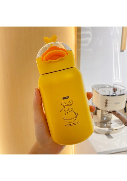 Sevimli Karikatür Küçük Sarı Ördek Pop Up Kapaklı Su Isıtıcısı, Pipetli Çocuk Termos Bardak, Paslanmaz Çelik Malzeme (Yurt Dışından) indirimleri