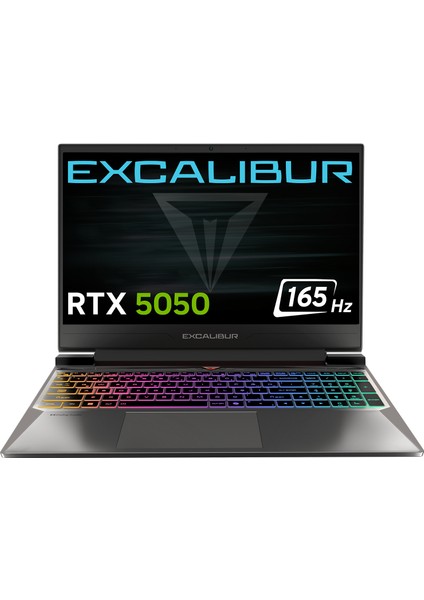 Excalibur G880 Core i7-13620H 24GB 2TB 8GB RTX5050 15.6" Freedos Gaming Laptop G880.1362-CX50X-C
