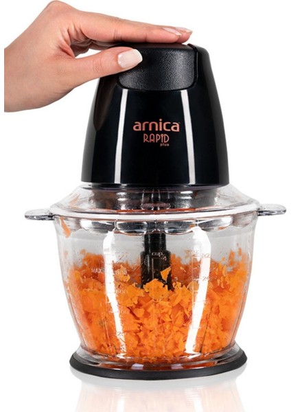 Hızlı Plus Elektrikli Doğrayıcı, Güçlü ve Şık Siyah Tasarım, GH21134 fırsatları