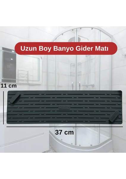 Siyah Renk Uzun Model Kötü Koku Önleyici Silikon Mat Banyo Mutfak Lavabo Balkon Gider Tıpası Kapağı