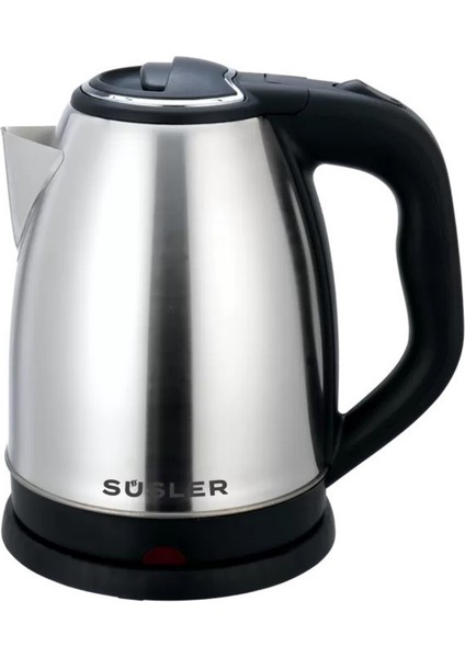 1,8l 2000W Paslanmaz Çelik Su Isıtıcı Kettle Bordo Renk