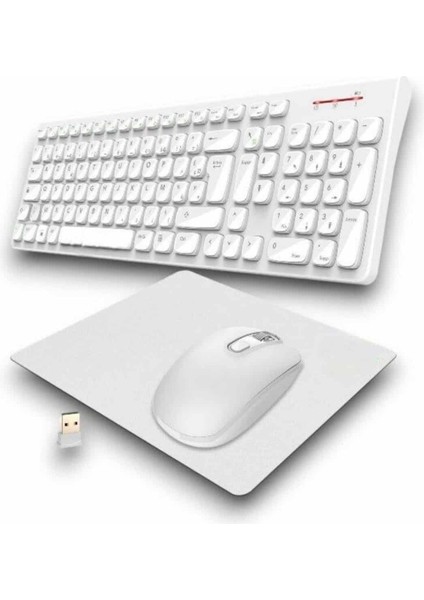 Zeroshop 2.4 Ghz Wireless Kablosuz Klavye Mouse Seti Tv Pc Uyumlu indirimleri