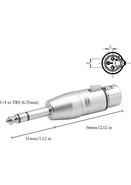 4 Paket Xlr Dişi - 635 mm Adaptör (Yurt Dışından) fırsatları