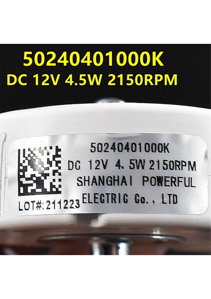 Motor Fan Buzdolabı 50240401000K DC12V 4.5W Soğutma Motor Fanı (Yurt Dışından) fırsatları