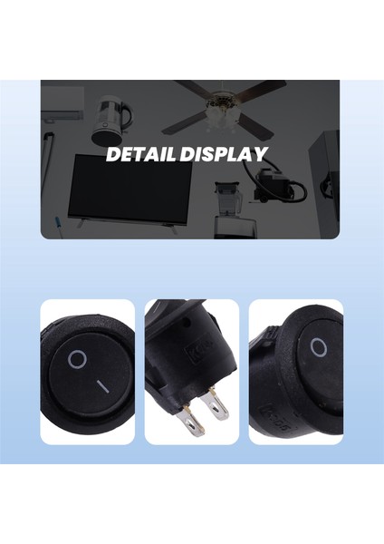 100 Adet Yuvarlak Salıncak Güç Anahtarı 6A 250V Ac 2pin 2 Pozisyon Açıkkapalı (Yurt Dışından) indirimleri