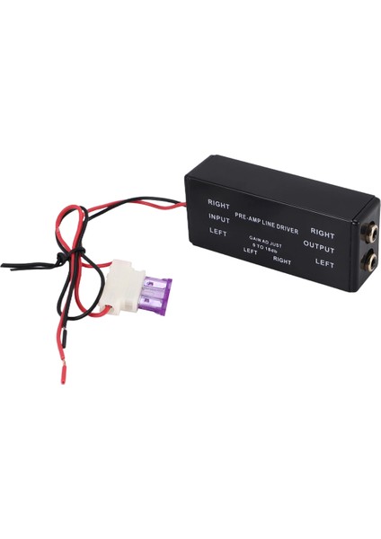 Yeni Siyah Rca Giriş/çıkış Ayarlanabilir Pac Turbo 1 Hat Sürücü Sinyal Amplifikatör Booster Adaptörü Araba Teknesi Için (Yurt Dışından)