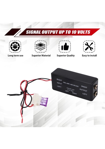 Yeni Siyah Rca Giriş/çıkış Ayarlanabilir Pac Turbo 1 Hat Sürücü Sinyal Amplifikatör Booster Adaptörü Araba Teknesi Için (Yurt Dışından) fırsatları