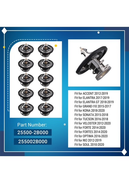 Termostat Grubu 25500-2B000 1.6l 2012-2021 Için Uygun (Yurt Dışından) indirimleri