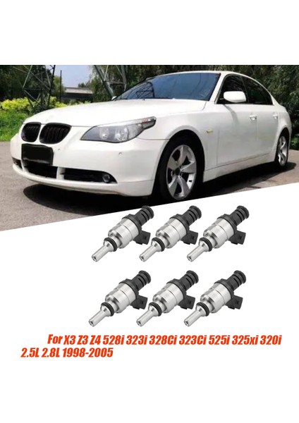 6pcs Yakıt Enjektör Nozulu 1427240 Bmw E46 E39 X3 Z3 Z4 3 5 Siemens Deka Akış Eşleşmeli Motor 2.5l 13537546244 1439800 (Yurt Dışından) fiyatları