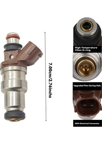 4pcs Toyota Için Yeni Yakıt Enjektör Nozul 4runner T100 Tacoma 2.7l-L4 Prado Hiace Rch 3rz-Fe 2.7l 23209-79095 23250-75050 (Yurt Dışından) modelleri