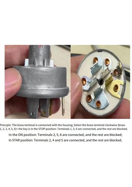 Çim Biçme Makinesi Kontağı Anahtarı Çim Biçme Makineleri ve Tarım Araçları Için 6 Pimli Kontak Anahtarı Traktör 532102972 /33-399 (Yurt Dışından) indirimleri