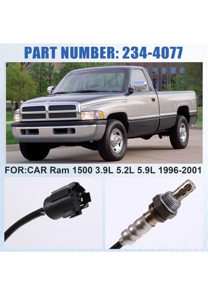 Dodge Ram 1500 3.9l 5.2l 5.9l 1996-2001 Için Yukarı Akış O2 Oksijen Sensörü 234-4077 (Yurt Dışından) fırsatları