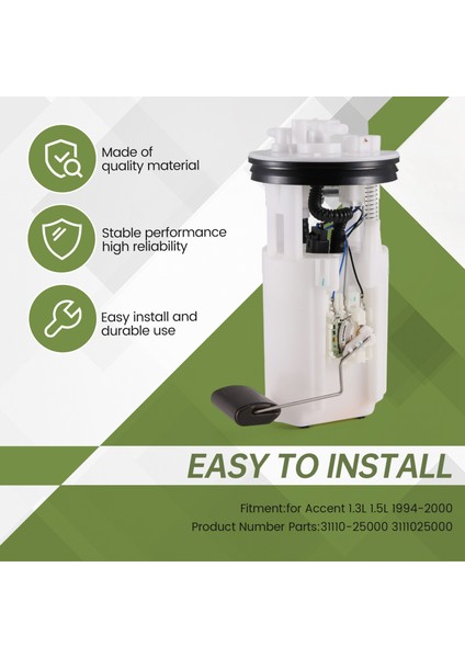 Araba Yakıt Pompası Montajı 31110-25000 3111025000 Hyundai Accent Için 1.3l 1.5l 1994-2000 Yakıt Pompası (Yurt Dışından) indirimleri