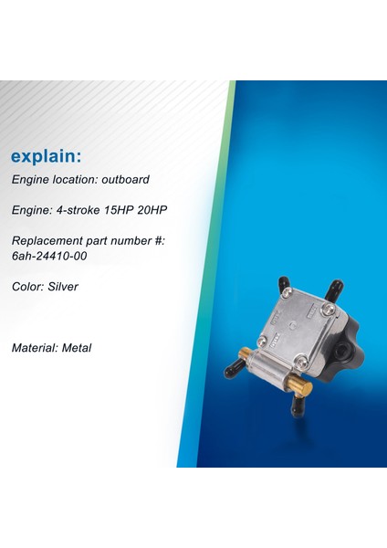 Tekne Motoru 6AH-24410-00 Yamaha Dıştan Takma 4 Zamanlı 15HP 20HP Dıştan Takma Motor Için Assy (Yurt Dışından) indirimleri