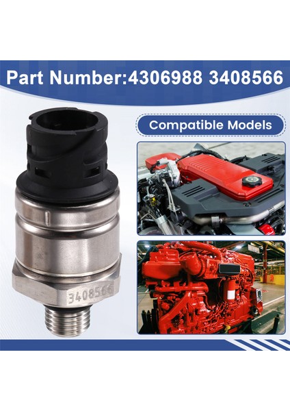 4306988 Dizel Motor Yakıt Pompası Basınç Sensörü Cummins Motoru 3408566 (Yurt Dışından) indirimleri