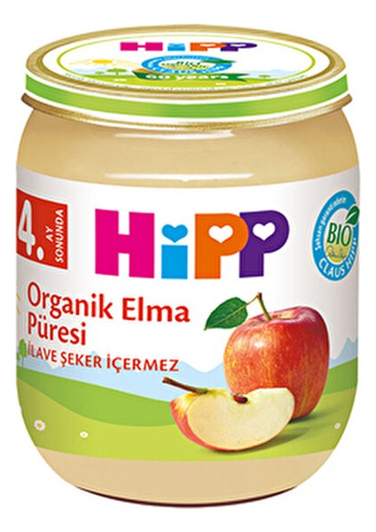 Organik Elma Püresi 125 gr 0-6 Ay Bebekler İçin Gluten İçermeyen Meyve Maması fiyatları