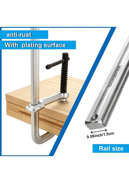 2 Paket F Kelepçesi 12 Inç Kaynak Çelik Çubuk Kelepçesi Boğaz Derinliği 3 Inç (Yurt Dışından) fiyatları
