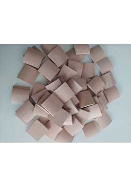 Ahşap Kayın Tasarım Parçalar 4x4 cm 50 Adet Oval Üst Düz Alt fırsatları