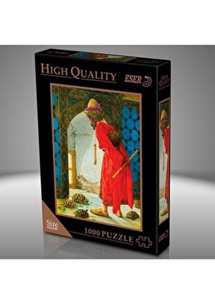 Puzzle Kaplumbağa Terbiyecisi 1000 Parça Zorlu ve Eğlenceli 48x68 cm Yerli Üretim