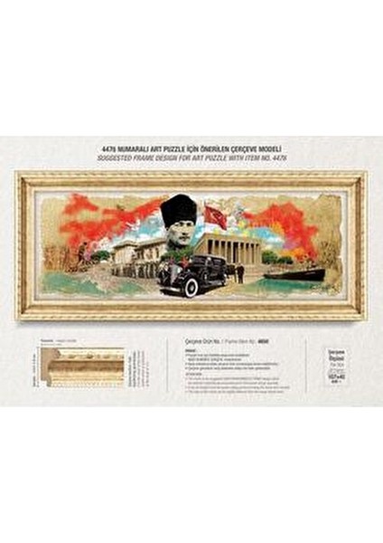 Atatürk Kolajı Panorama 1000 Parça Puzzle Yetişkinler İçin 96x34 cm Boyutunda fiyatları