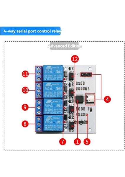Röle Modülü 4 Kanal Usb'den CH340 Seri Kontrol Röle Modülü (Yurt Dışından) modelleri