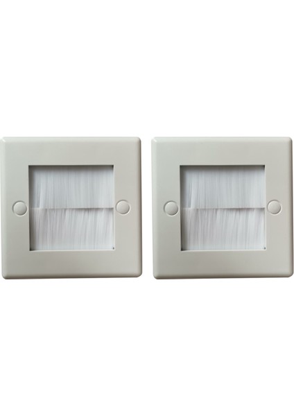 2 Adet Flush Fırça Duvar Plakası Beyaz (Yurt Dışından) fiyatları