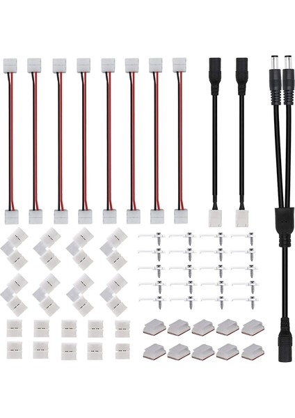 2 Pin LED Konnektör Kiti Lehimsiz Konnektörler (Yurt Dışından)
