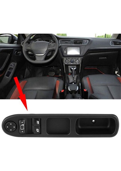 Araba Ön Master Pencere Anahtarı Kapı Cam Kaldırma Kontrol Anahtarı 6554.QC Peugeot 207 Citroen C3 2007-2014 (Yurt Dışından) fiyatları
