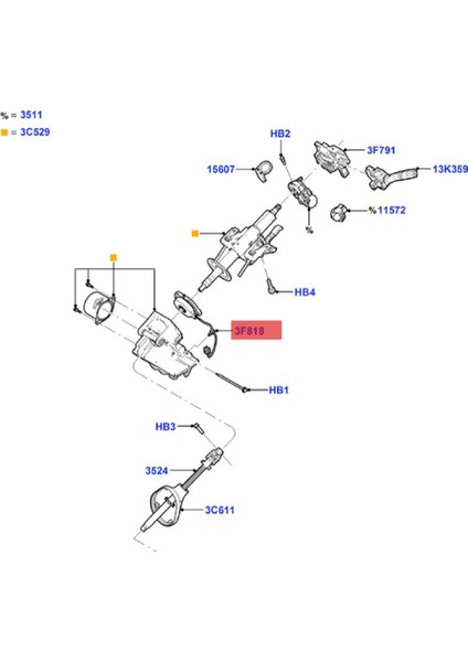 Ford Escape 2008-2012 Konum Açısı Sensörü CL8Z3F818A (Yurt Dışından) indirimleri