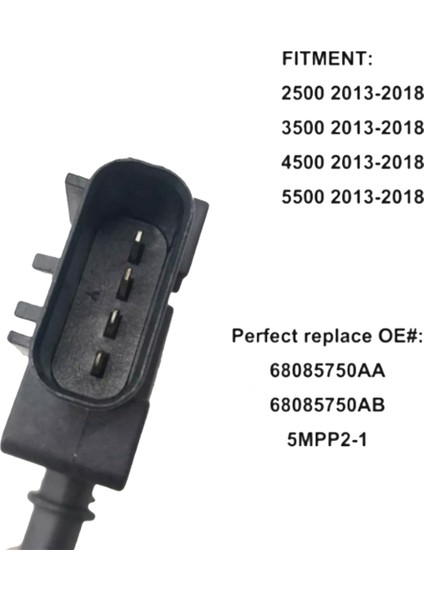 68085750AB Araç Egzoz Gazı Dodge Ram Için Diferansiyel Basınç Sensörü 2013-2017 2500 3500 4500 5500 6.7l (Yurt Dışından) modelleri